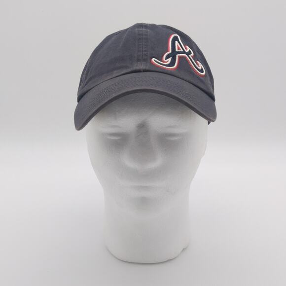 Atlanta Braves Hat Cap Mens Medium Navy MLB Baseball 47' Twins The Franchise - Picture 2 of 10